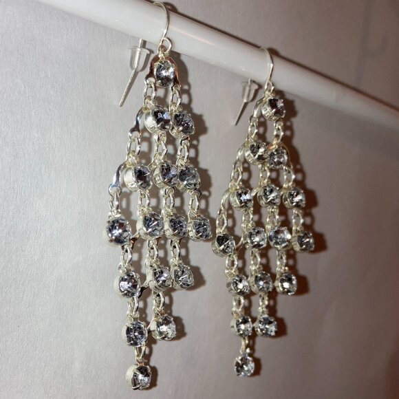 NEW Chandelier Dangling Statement Earrings Formal Cocktail Wedding Prom Jewelry - Picture 3 of 13